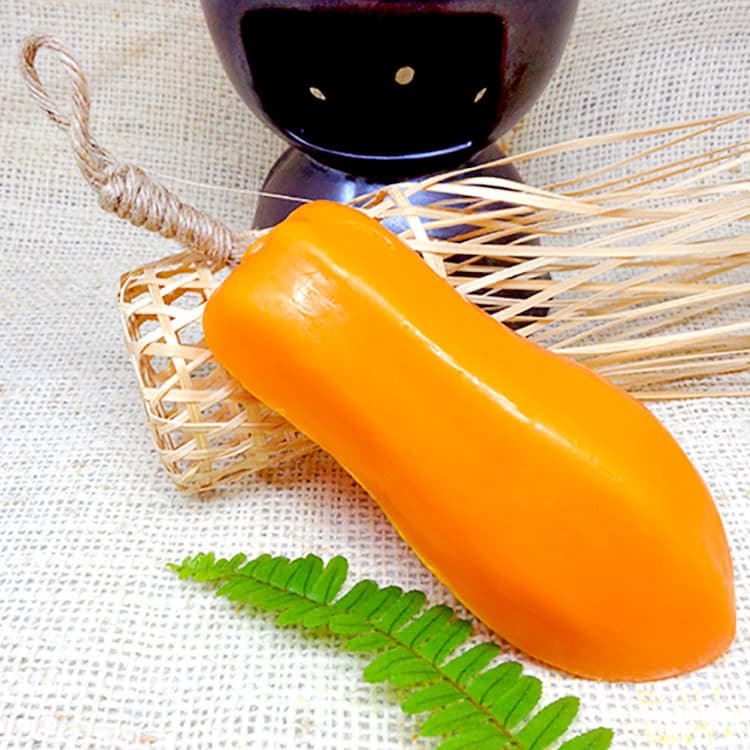 Handmade Fancy Soap Papaya Orange Thai Spa Aroma